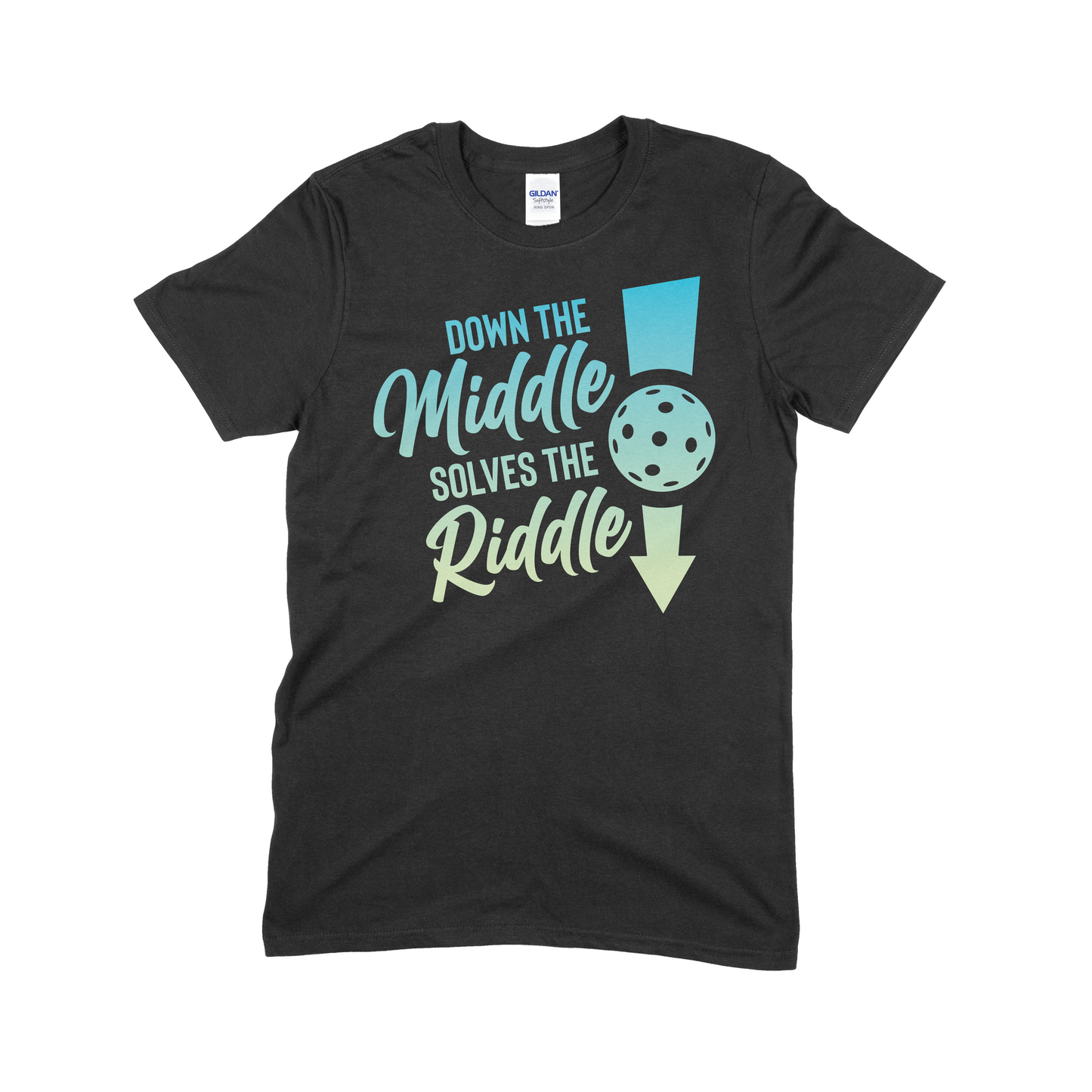 Down The Middle, Solves The Riddle - Unisex Pickleball T-Shirt