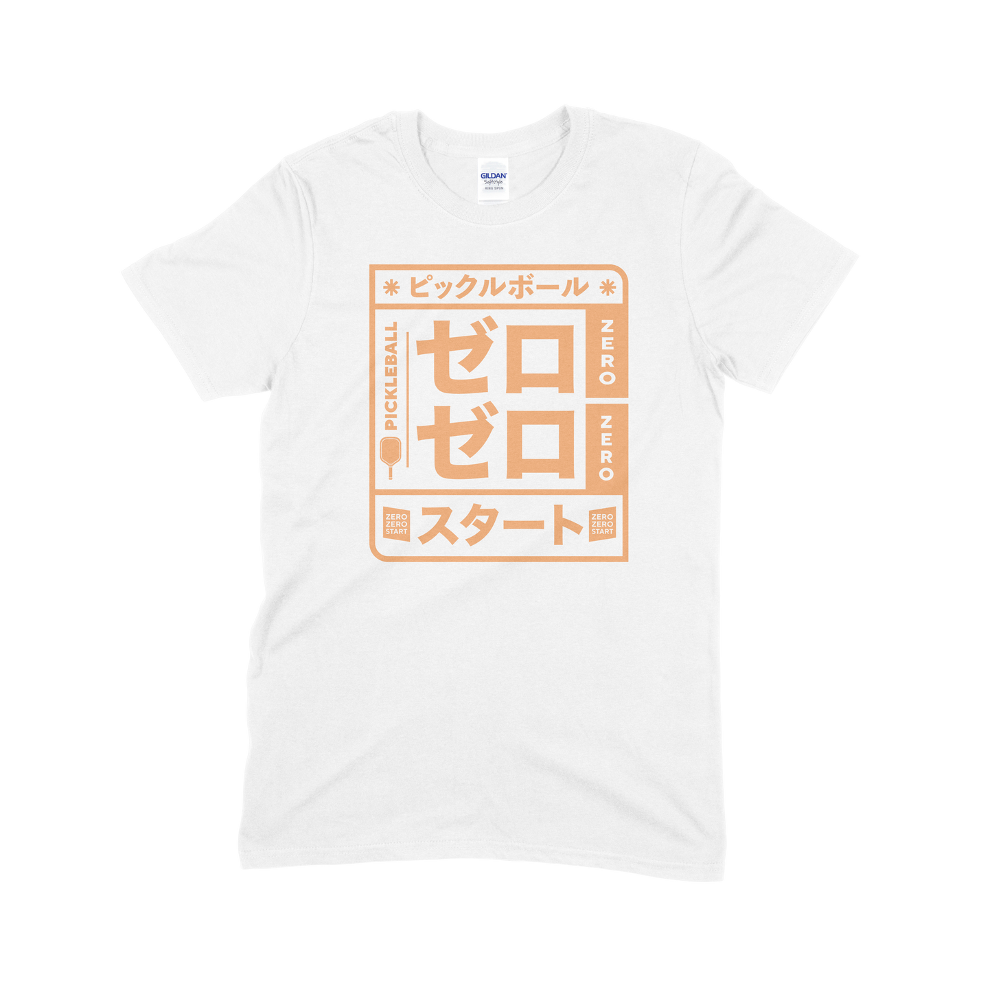 Zero Zero Start Japanese (Sunset Orange) - Unisex Pickleball T-Shirt