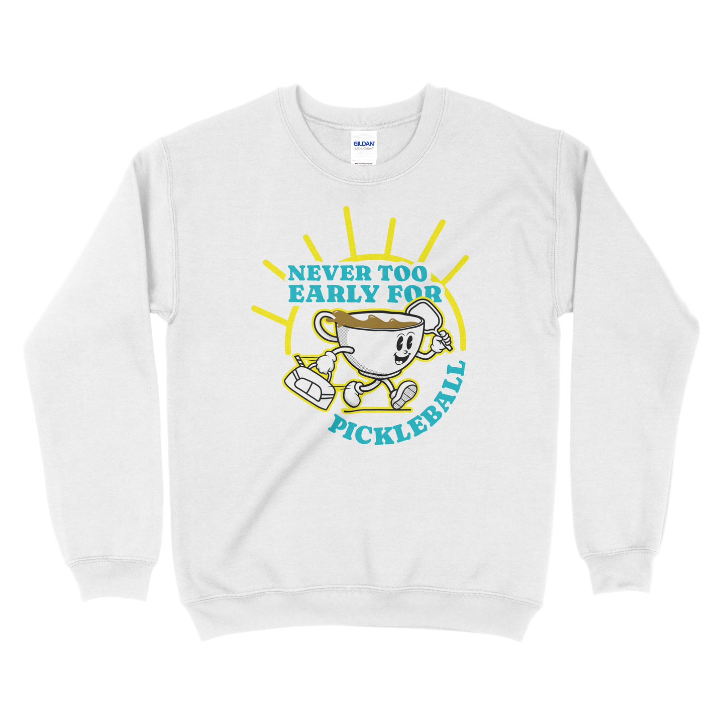 Never Too Early For Pickleball - Pickleball Unisex Heavy Blend™ Crewneck Sweatshirt