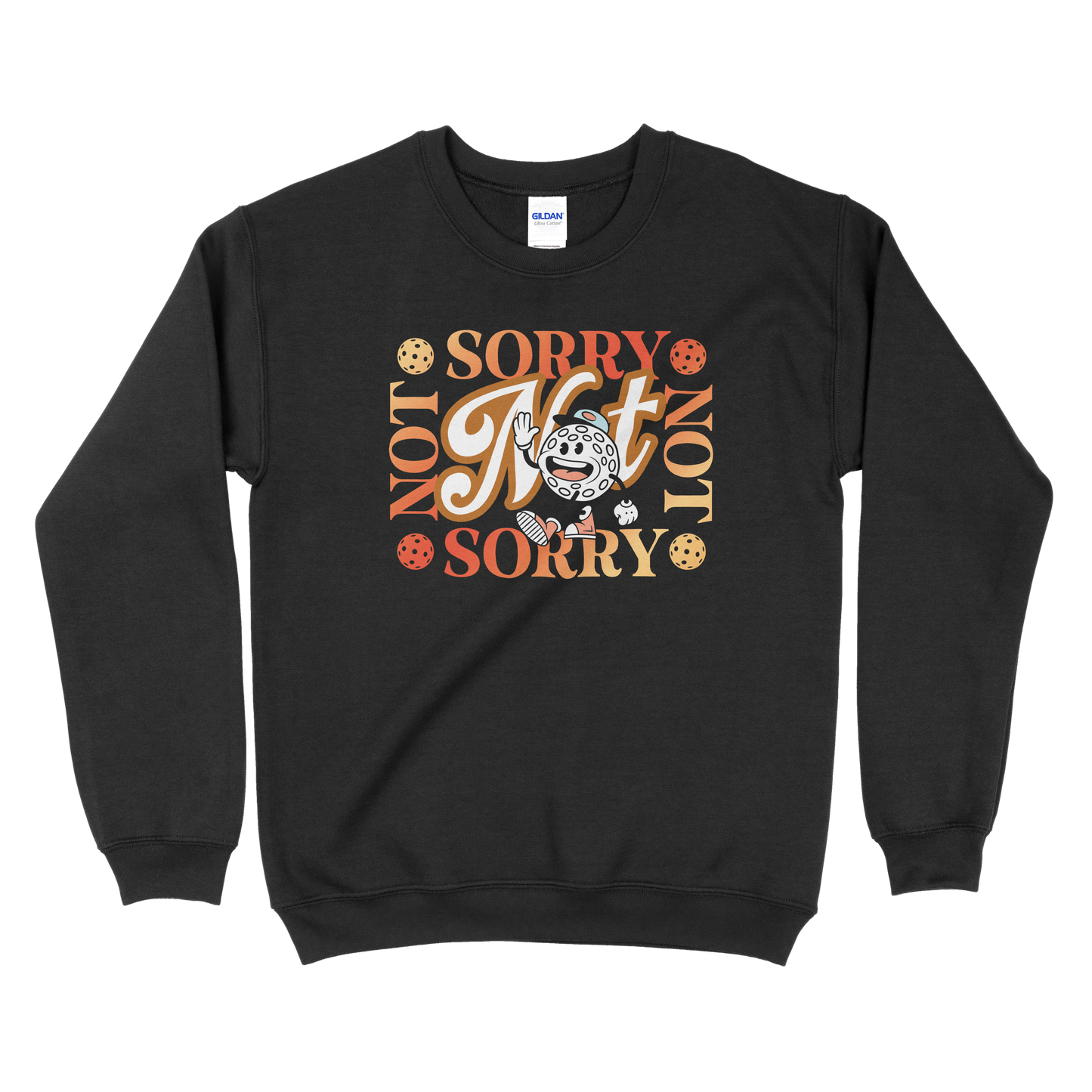 Sorry, Not Sorry (Red) - Pickleball Unisex Heavy Blend™ Crewneck Sweatshirt