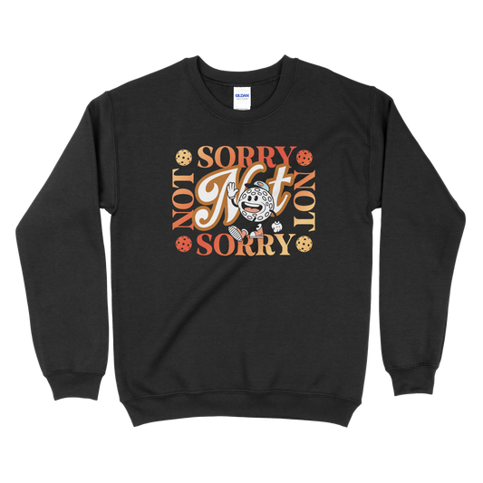 Sorry, Not Sorry (Red) - Pickleball Unisex Heavy Blend™ Crewneck Sweatshirt