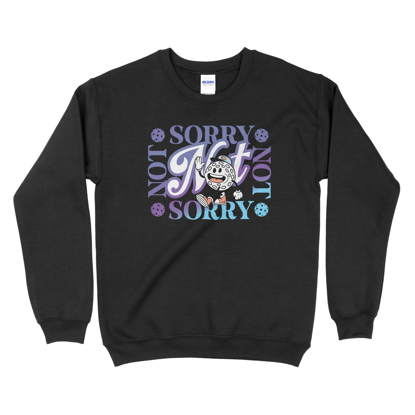 Sorry, Not Sorry (Blue) - Pickleball Unisex Heavy Blend™ Crewneck Sweatshirt