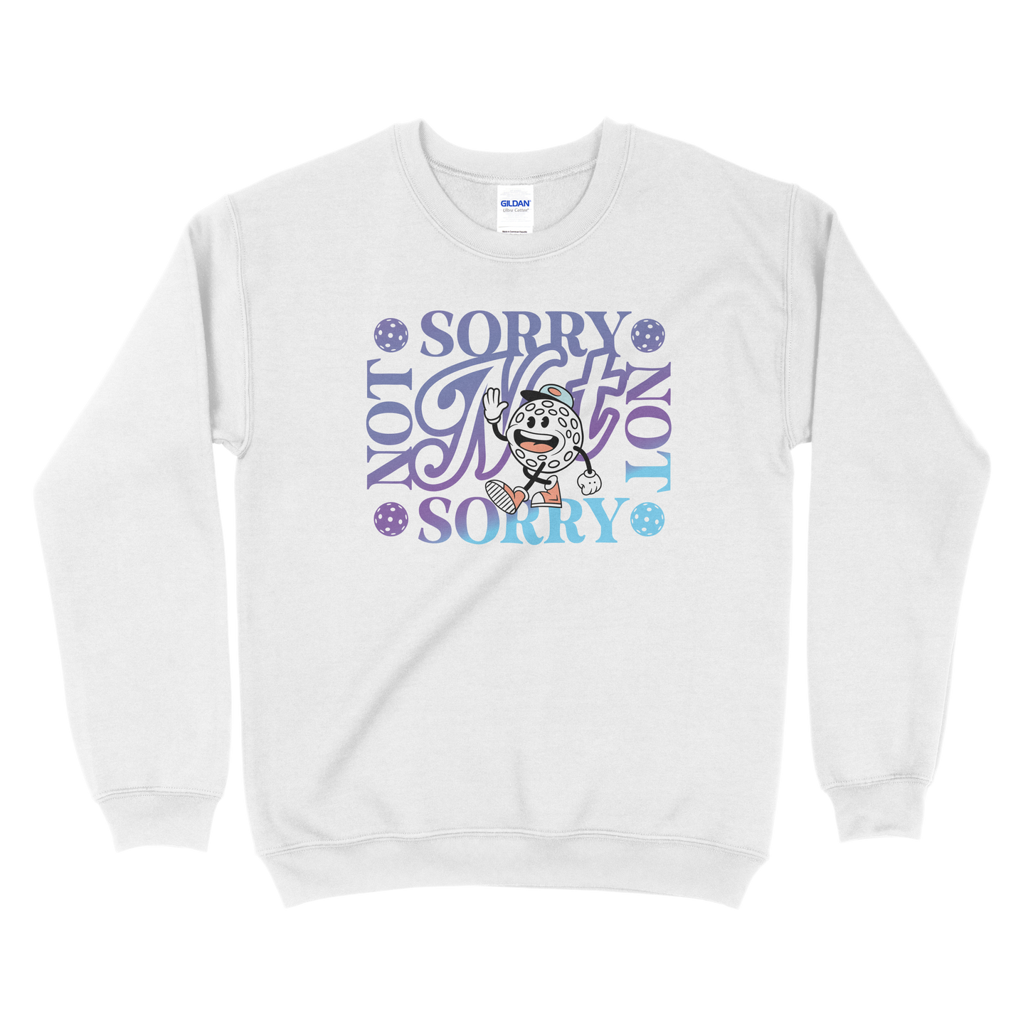 Sorry, Not Sorry (Blue) - Pickleball Unisex Heavy Blend™ Crewneck Sweatshirt