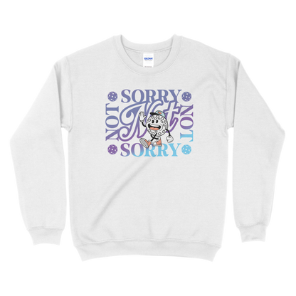 Sorry, Not Sorry (Blue) - Pickleball Unisex Heavy Blend™ Crewneck Sweatshirt